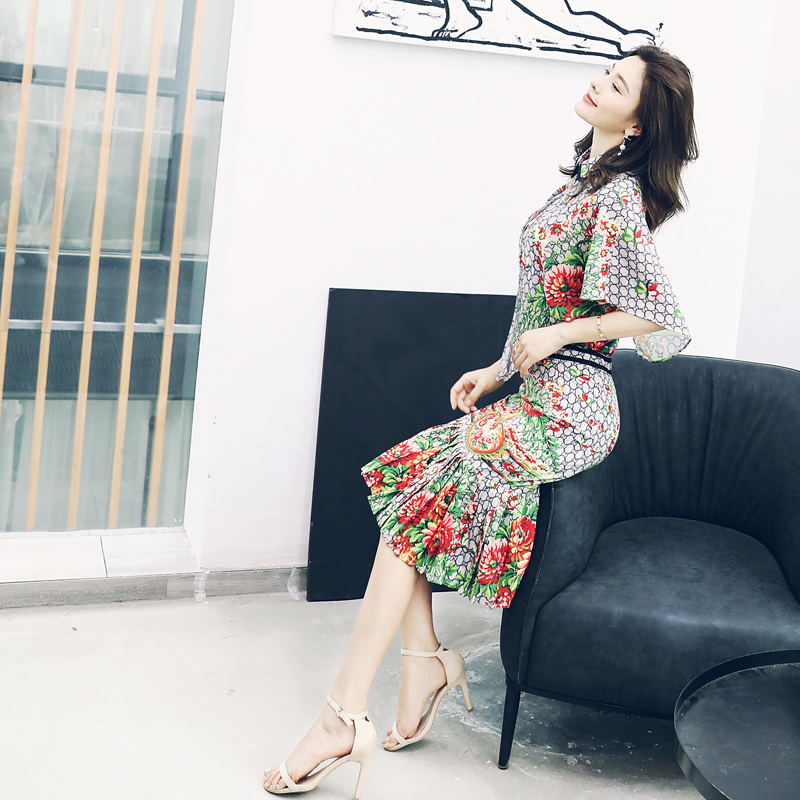 網紅復古港味女神范時尚套裝雪紡披肩上衣百褶半身裙顯瘦三件套